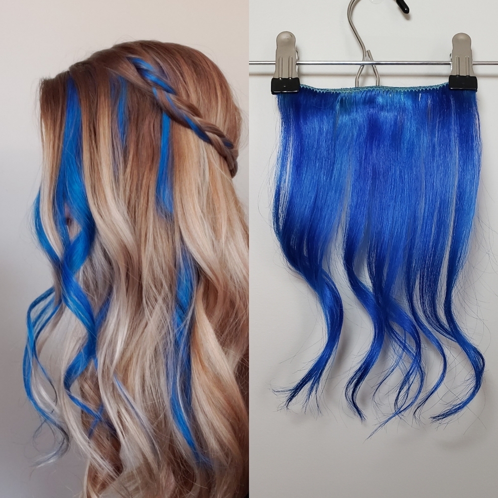 Euronext Bright Blue Clip-In Human Hair Extension